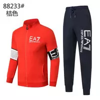 emporio armani ea7 combinaison pantalon et sweat-shirt arm printing rouge